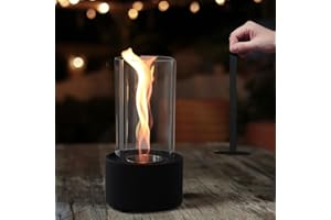 EAST FLAME Mini Tornado Tabletop Fire Pit for Home Decor - Indoor Outdoor Spiral Flame Tabletop Fireplace, Table Top Firepit with Adjustable Flame Burners, Great Gift for Housewarming Wedding & Birthday Parties
