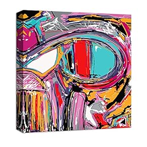 Canvas Wall Art Abstract Original Design Animals Painting Artwork for Home Prints Framed - 12x12 inches