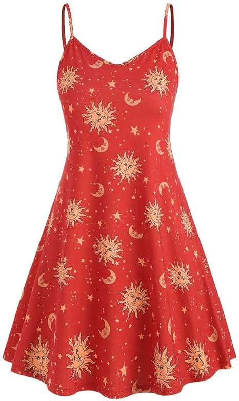 womens red sundress