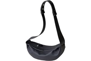 DONNAIN Genuine Leather Sling Bags Crossbody Women, Minimalist Style Casual Chest Bags with Wide Strap