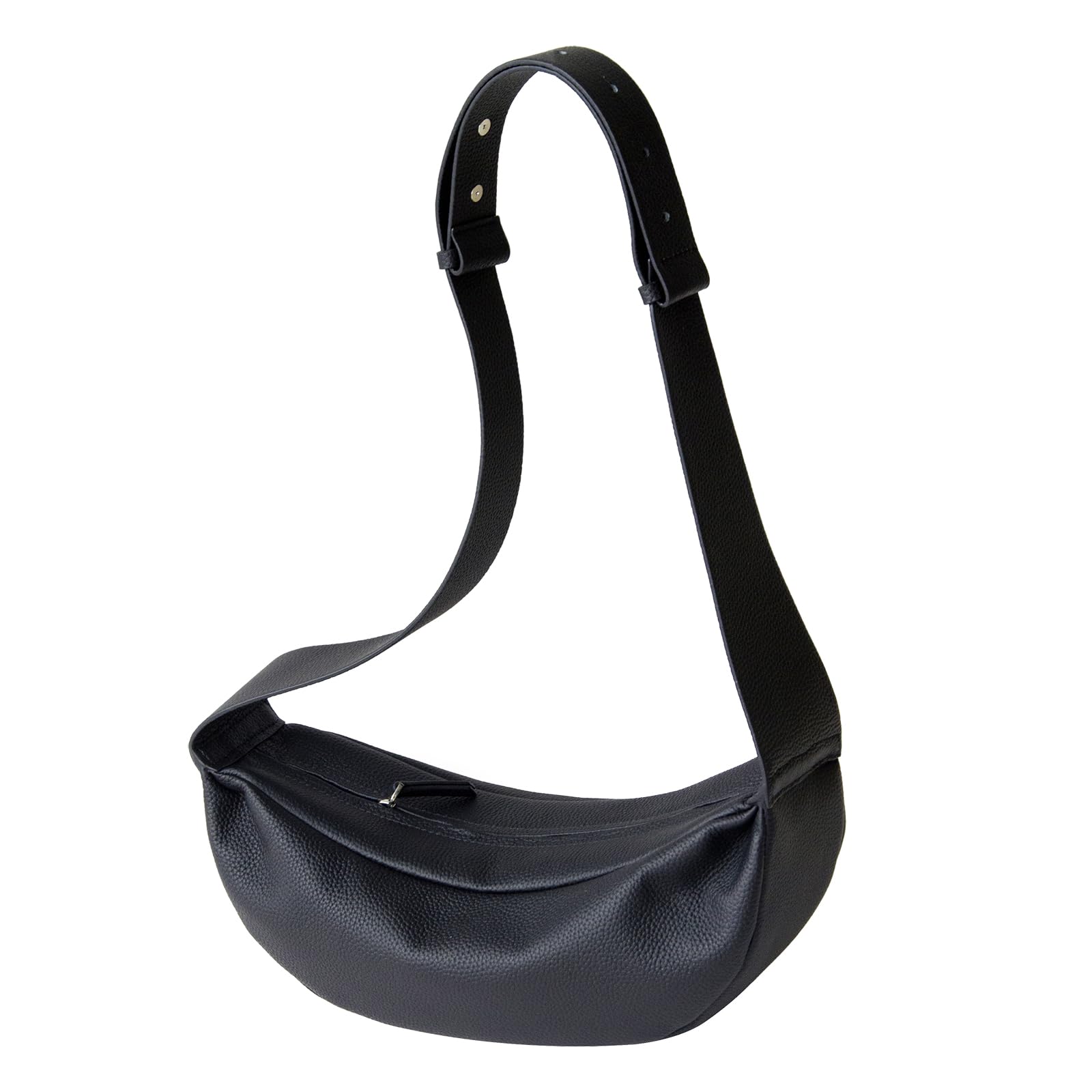 Photo 1 of DONNAIN Leather Crescent Hobo Bags for Women Crossbody,Trendy Sling Chest Bag Purse with Adjustable Wide Strap