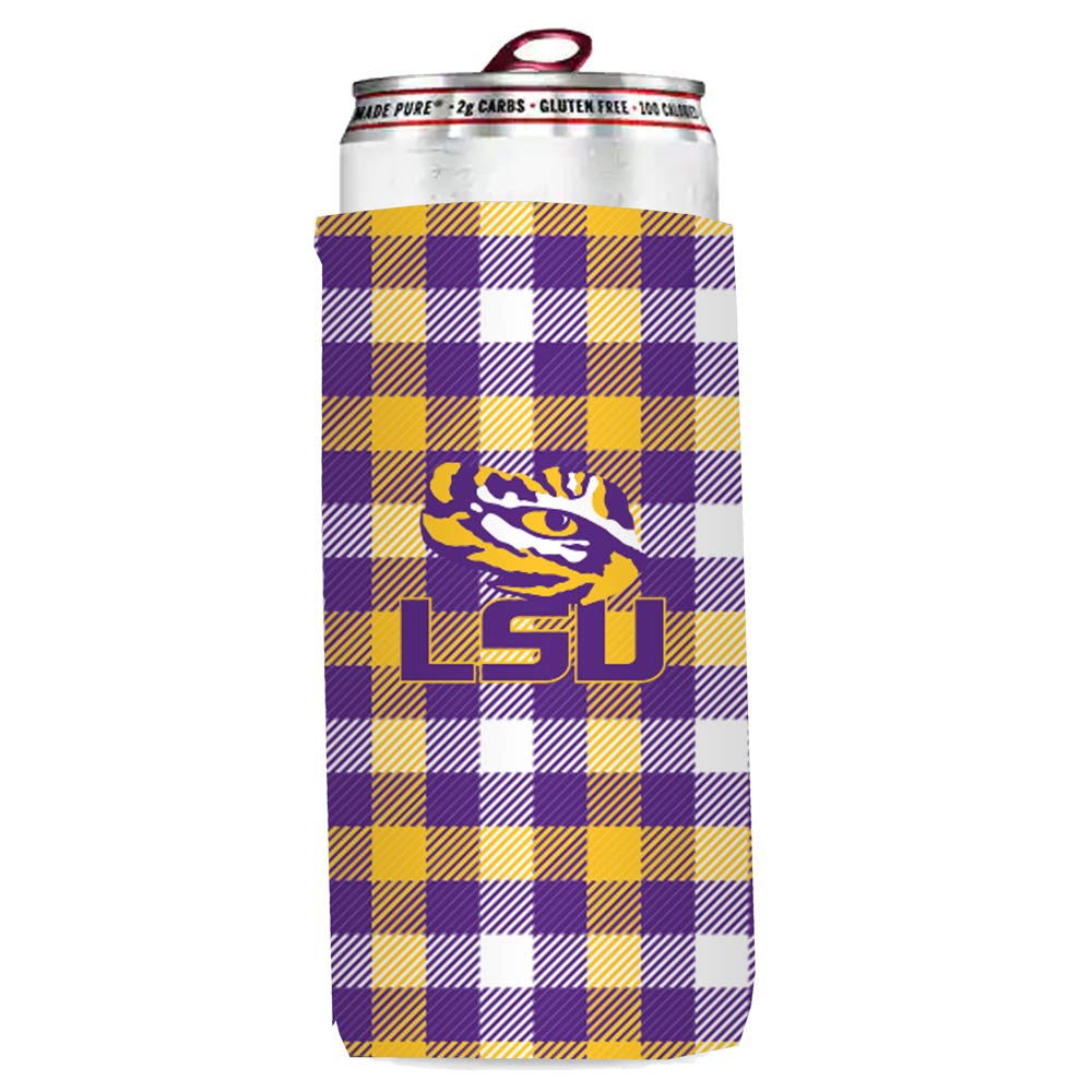 Logo Brands NCAA LSU Tigers Unisex Slim Can Coozie, One Size, Team Color