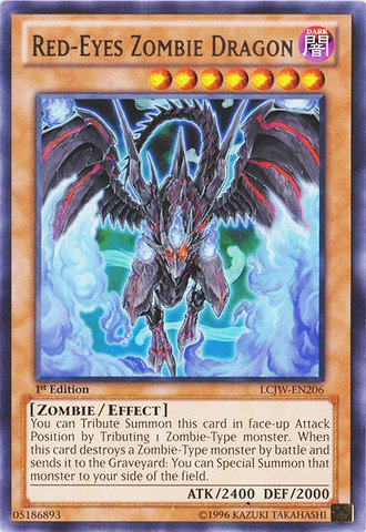 Yu-Gi-Oh! - Red-Eyes Zombie Dragon (LCJW-EN206) - Legendary Collection 4: Joey's World - 1st Edition - Rare