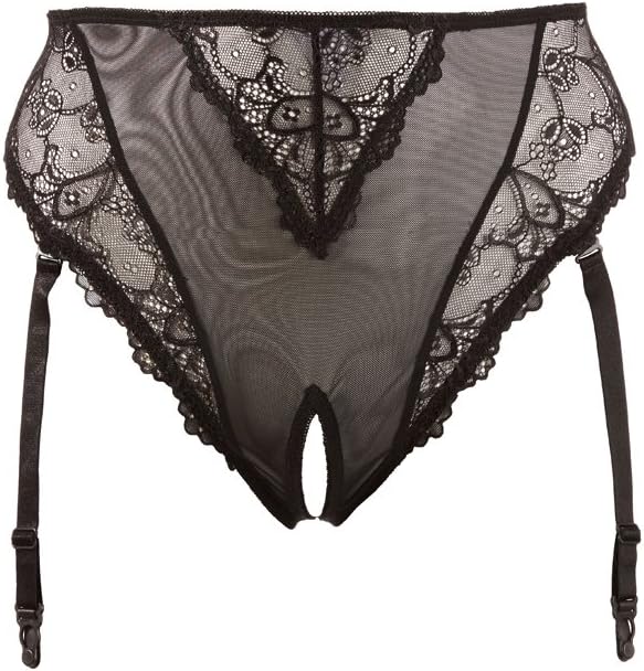Cottelli Collection Plus 4X-Large Suspender Briefs, Black, 4XL