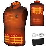 RNSSEZ Heated Vest for Men and Women, Lightweight Heated Vest with Battery Pack Included 20000mAh for Hunting/Hiking