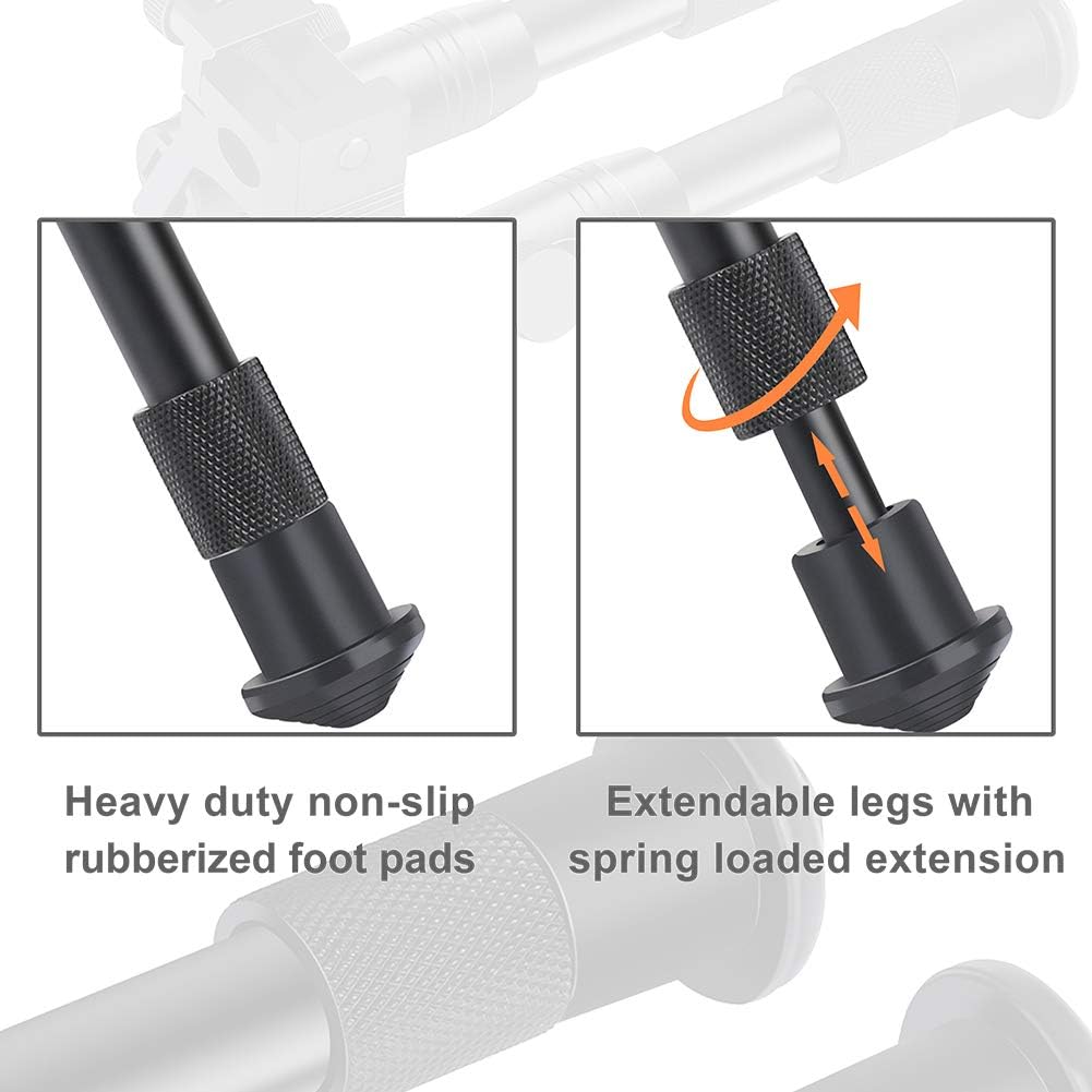 Feyachi 3 in 1 Tactical Riflebipod + Rail Mount Adapter + Barrel Clamp Adjustable Height from 6.5" to 7.0" for Hunting : Sports & Outdoors