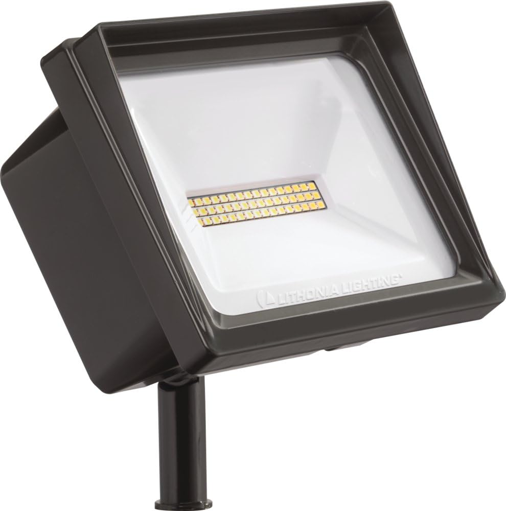 Lithonia Lighting QTE LED P3 40K 120 THK DDB M6 Outdoor QTE LED Compact Floodlight in Bronze
