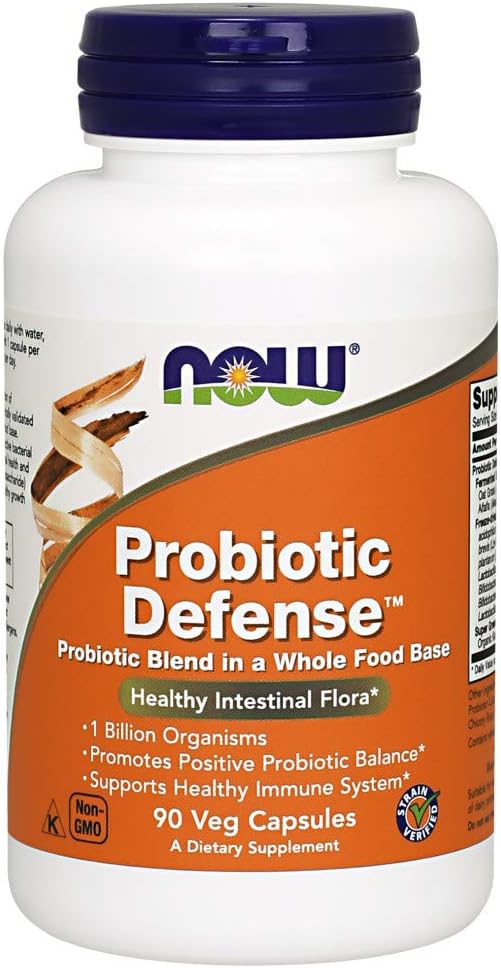 Probiotic Defense by NOW Foods Probiotic Blend in a Whole Food Base with 1 Billi&hellip;