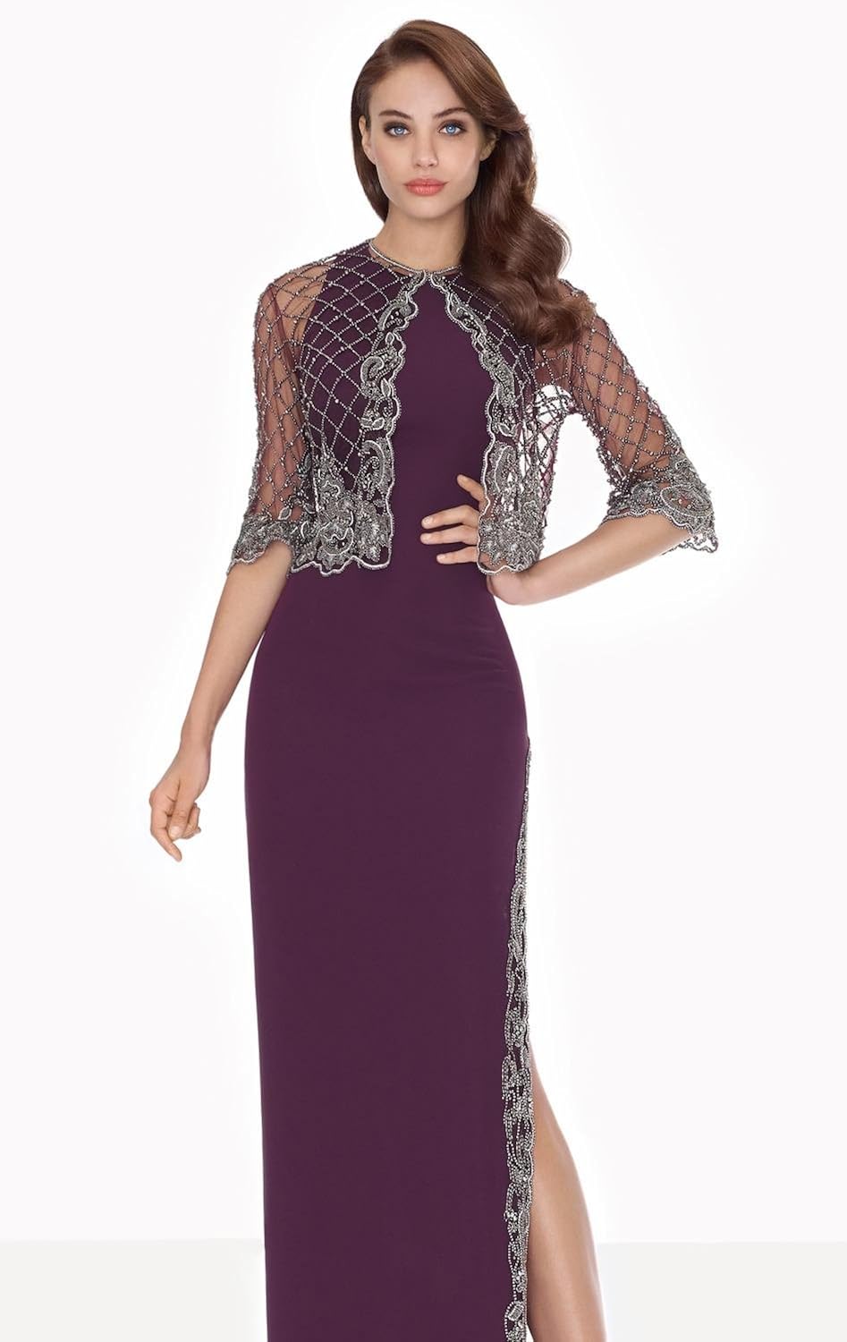 plum party dress