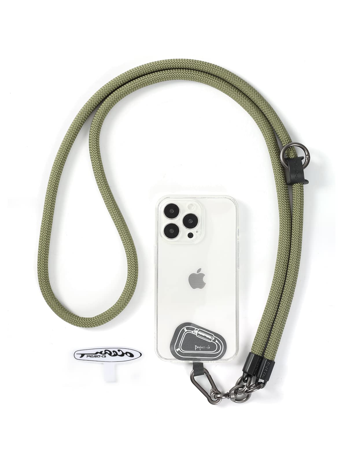 Photo 1 of project-cb Cell Phone Lanyard ×1, Tether Tab ×2, Universal Adjustable Phone Strap, Crossbody, Neck Phone Lanyard, Rope Strap (Green)