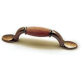 Richelieu Hardware BP3801BB250 Cherbourg Collection 3-inch (76 mm) Center-to-Center Unfinished Oak and Burnished Brass Tradit