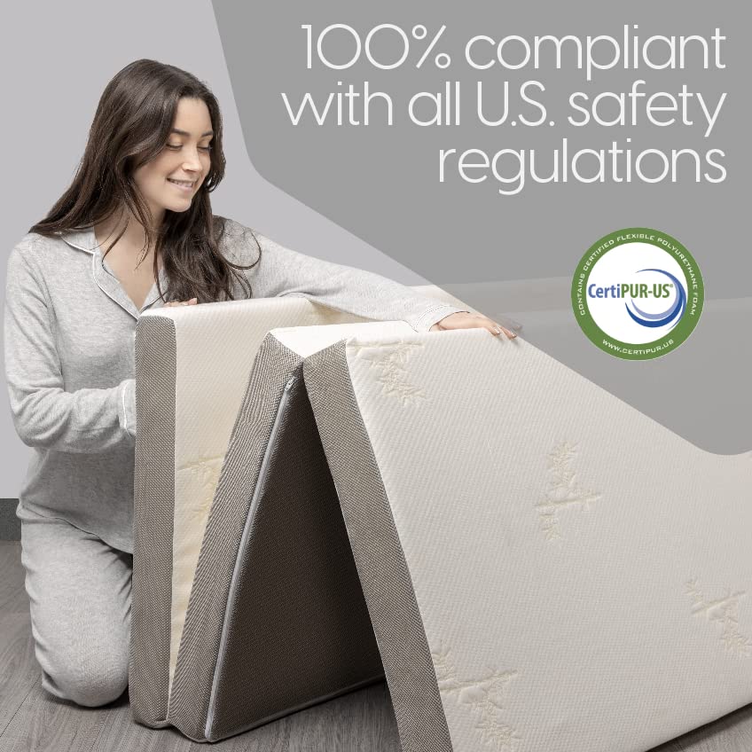 Milliard Tri Folding Mattress with Washable Cover Space Saver Single