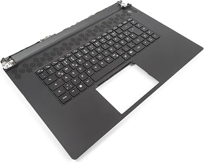 Dell Alienware m17 R5 AMD Palmrest Keyboard German RGB Backlit 0K0GPJ