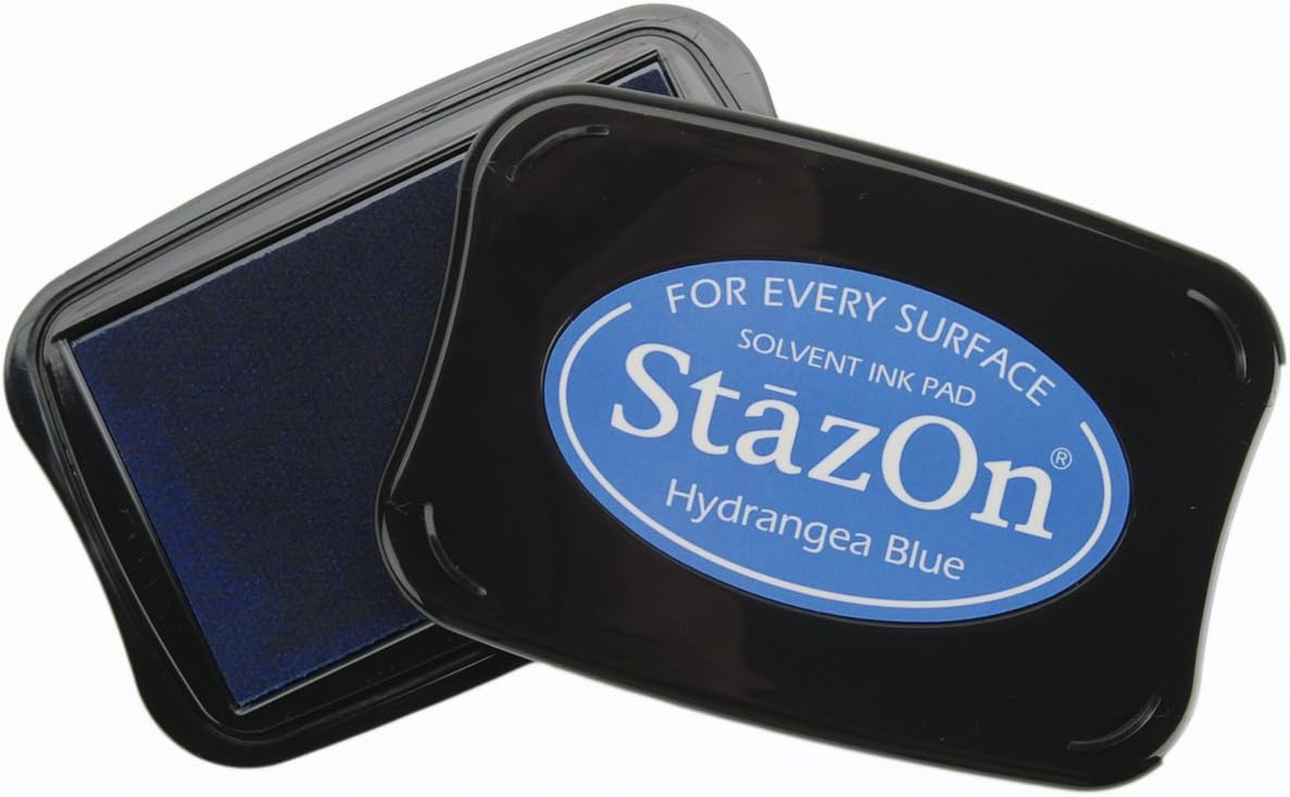 Tsukineko Full-Size StazOn Multi-Surface Inkpad, Hydrangea Blue by Tsukineko