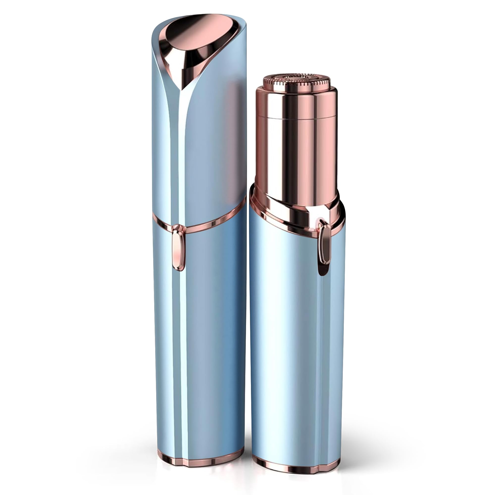 Photo 1 of Facial Hair Remover for Women - as Seen on TV Painless Face Shaver - Electric Hair Removal Device for Face Lips Peach Fuzz with Light (Blue)