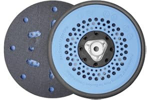 Nanoskin Black Speed 6" Backing Plate for 15mm & 21mm Long-Throw Random Orbital Polisher for Replacement - Flexible Urethane, Heat Management, Premium Hook & Loop - Extends Machine & Buffing Pad Life