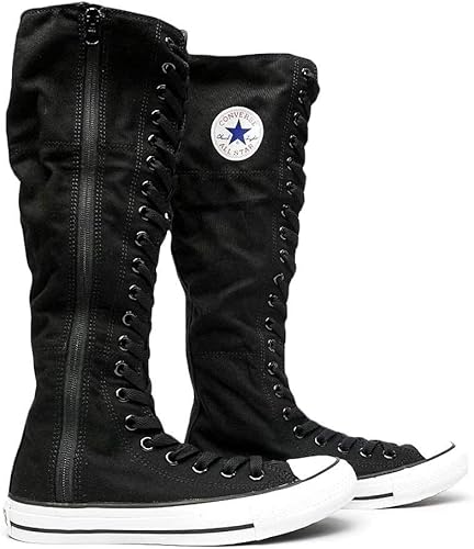 Amazon コンバース Converse スニーカー レディース オールスター Xx Hi ハイカット ロング ブーツ 黒 ブラック カーキ All Star Xx Hi 5cl373 5cl374 5cl373 ブラック 23 0cm Usa4 シューズ バッグ