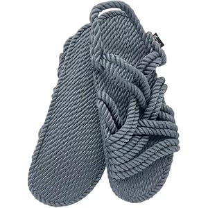 Nomadic State of Mind Lounger Sandals- Handmade Adjustable Rope Shoes – Machine Washable – Comfortable & Lightweight – Vegan