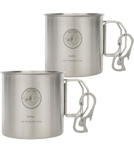 Amazon.com: Tactiko 2-Pack 18 oz (550ml) 304 Stainless Steel