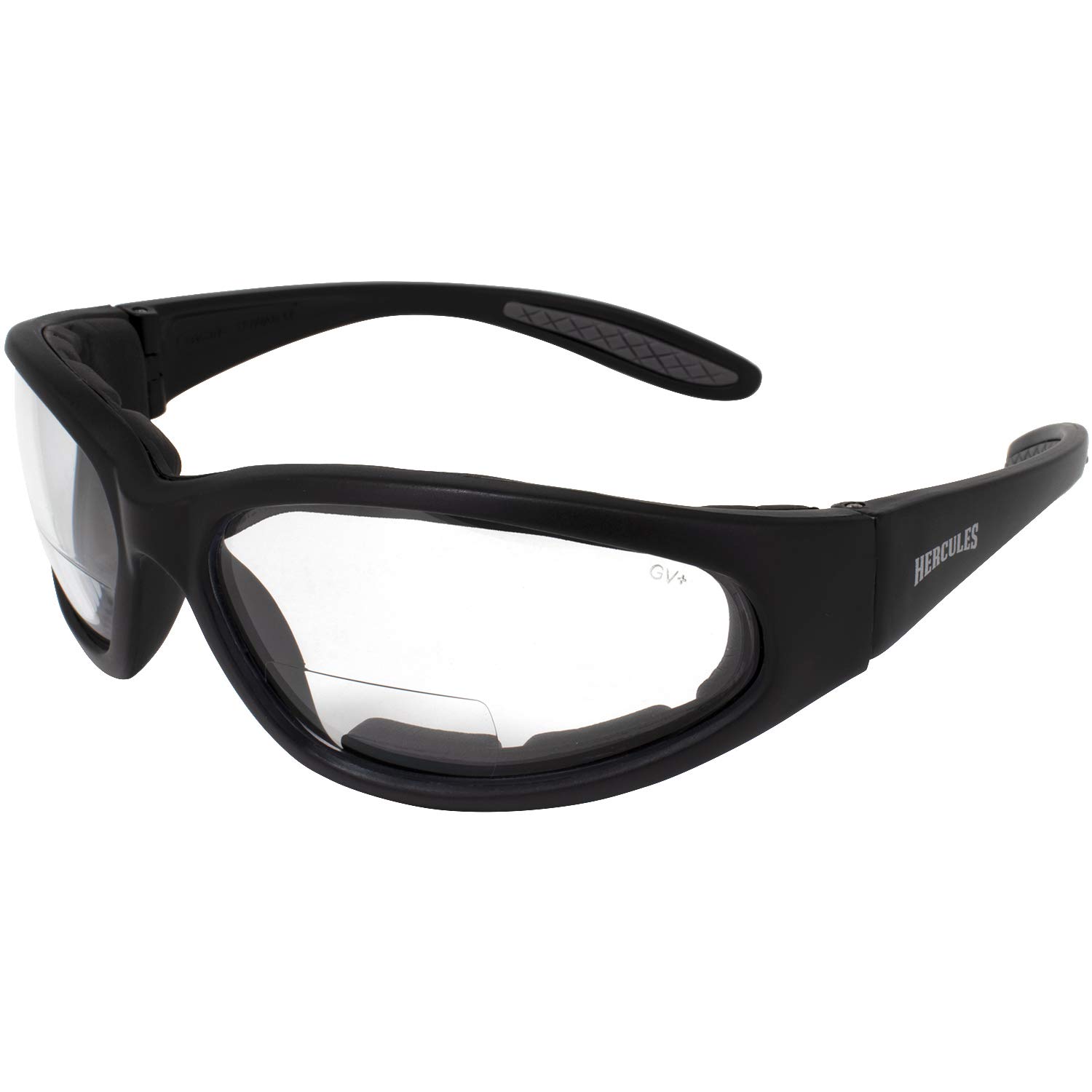 Global Vision Eyewear Hercules Bifocal 2.5 Magnification Anti-Fog Safety Glasses with EVA Foam, Clear Lens