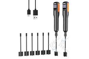 IFYFUL Rechargeable Resin Mixer 2-Pack | 3 Speeds Control | Timed Stop Function | with 8 Stirrer Paddles for Epoxy Resin, Silicone, Paint Mixing, Soap Making, Resin Tools, DIY Crafts (Black)