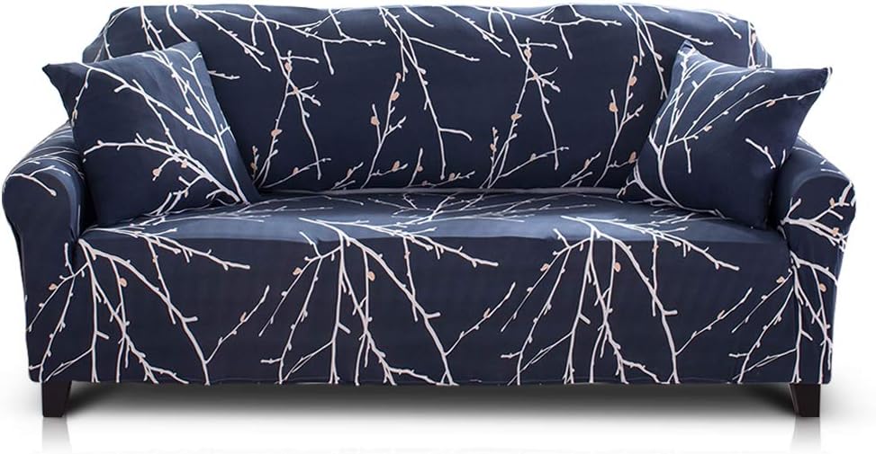 Hipinger Spandex Fabric Stretch Couch Cover Sofa Slipcover Stylish Furniture Protector for 3 Cushion Couch (3 Seater, Tree Branch)