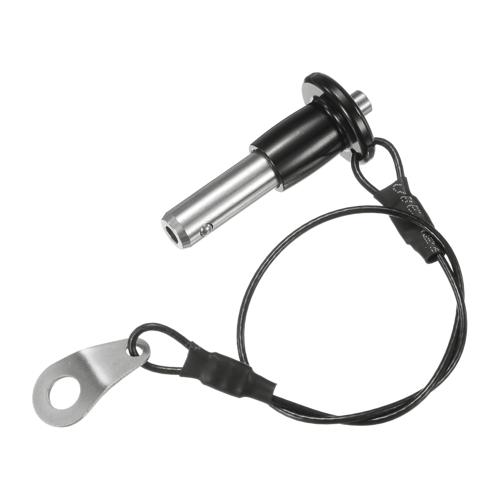 M METERXITY Push-Button Ball Locking Pin, 5/16" [8mm] Dia., 5/8 [16mm] Usage Length Quick Release Lock Pins W Lanyard Cable for Speaker/Aviation/Gym/Machine [304 Stainless Steel]