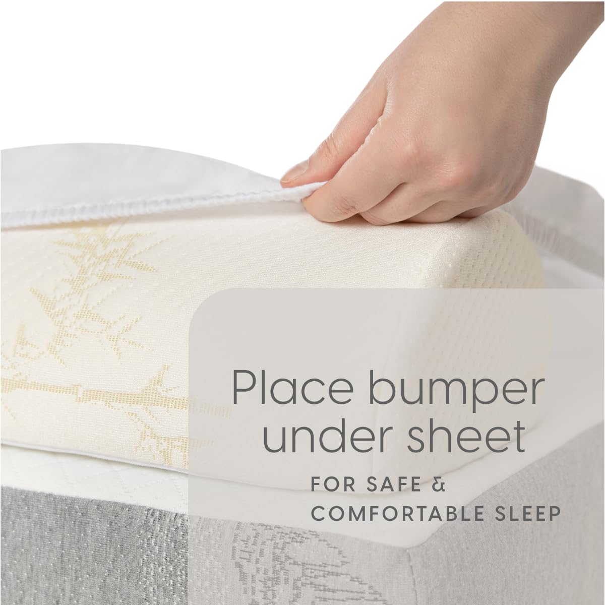 Milliard Bed Bumper Toddler Foam Bed Rail with Bamboo Washable Cover and Non-Slip Hypoallergenic Water Resistant, Kids, Adults and Seniors