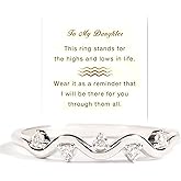 Healing Is Not Linear Self Love Highs and Lows Wave Ring, Personalized Stacking Self Love Ring Growth is Not Always Linear But that's what Makes it Beautiful Inspirational Wave Encouraged Rings Jewelry for Women