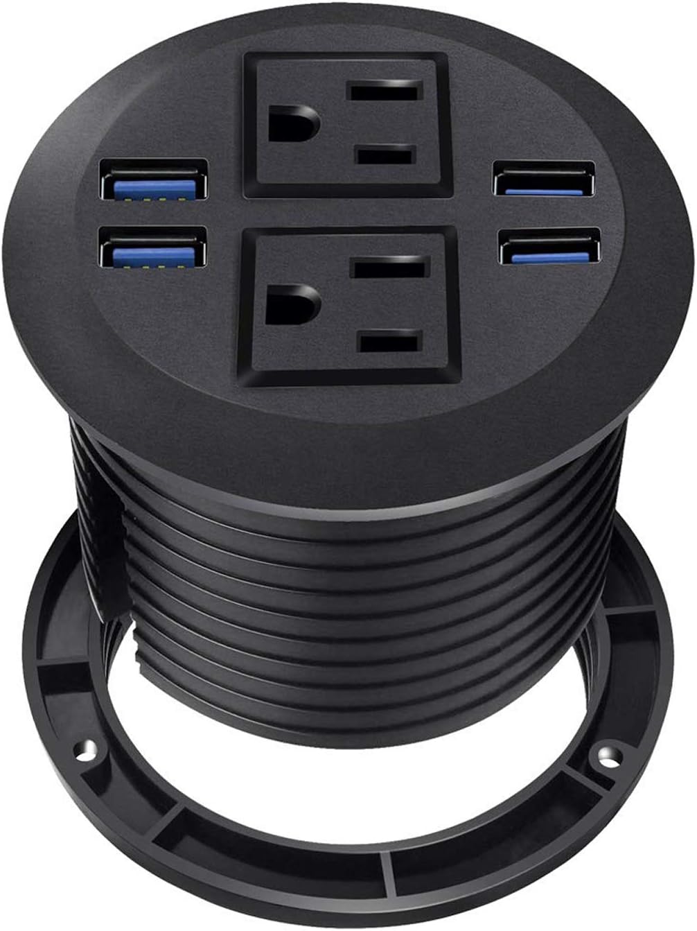Desktop Power Grommet with USB, Hidden Power Socket. Desk Hole Grommet
