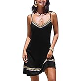 CUPSHE Women Swimsuit Cover Ups Sleeveless V Neck Spaghetti Straps Bathing Suit Beach Dress