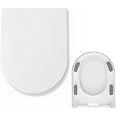 U/D-Shape Toilet Seat Replacement Soft Close Quiet No Slam PP Heavy-Duty | 16.5&rdquo;LX13.2&ldquo;W Anti-Yellow, Quick Release Easy Install easy clean Fits Medium Round &amp; Elongated Toilets