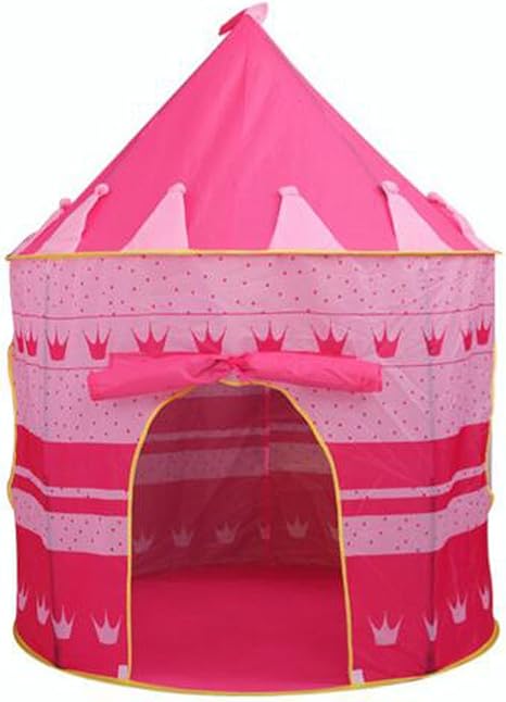 Amazon 子供用テント 室内 おもちゃ可愛い キッズテント ハウス 専用収納ポーチ付き 4カラー レッド キッズテント おもちゃ