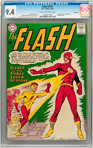 The FLASH #135 CGC NM 9.4 - HIGHEST CGC GRADE - 1st KID FLASH in Yellow costume