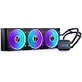 Phanteks Glacier One 420D30 Premium D/A-RGB AIO Liquid CPU Cooler, D/A-RGB Pump Cap Design, 3X D30 140mm PWM D-RGB Fans, Support Intel Core 14th Gen (Black)