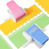 2 Pcs Paper Punch Fancy Border Edge Craft Flower Embossing Handmade DIY Gift Card Puncher for Paper Craft Scrapbooking Wedding Cards(Sweet Style)