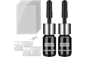 AODA Windshield Chip Repair Kit, 2 Bottles Nano Glass Repair Fluid Quick Glass Crack Fix and Windshield Crack Repair, Cracks Gone Windshield Repair Kit for Chips and Cracks in Bulls-Eye, Star Shape