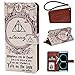 Samsung Galaxy S8 PU Leather Wallet Case, Onelee - Harry Potter Hogwarts Deathly Hallows Premium PU Leather Stand Case Back Protector for Samsung Galaxy S8 with Card Slots