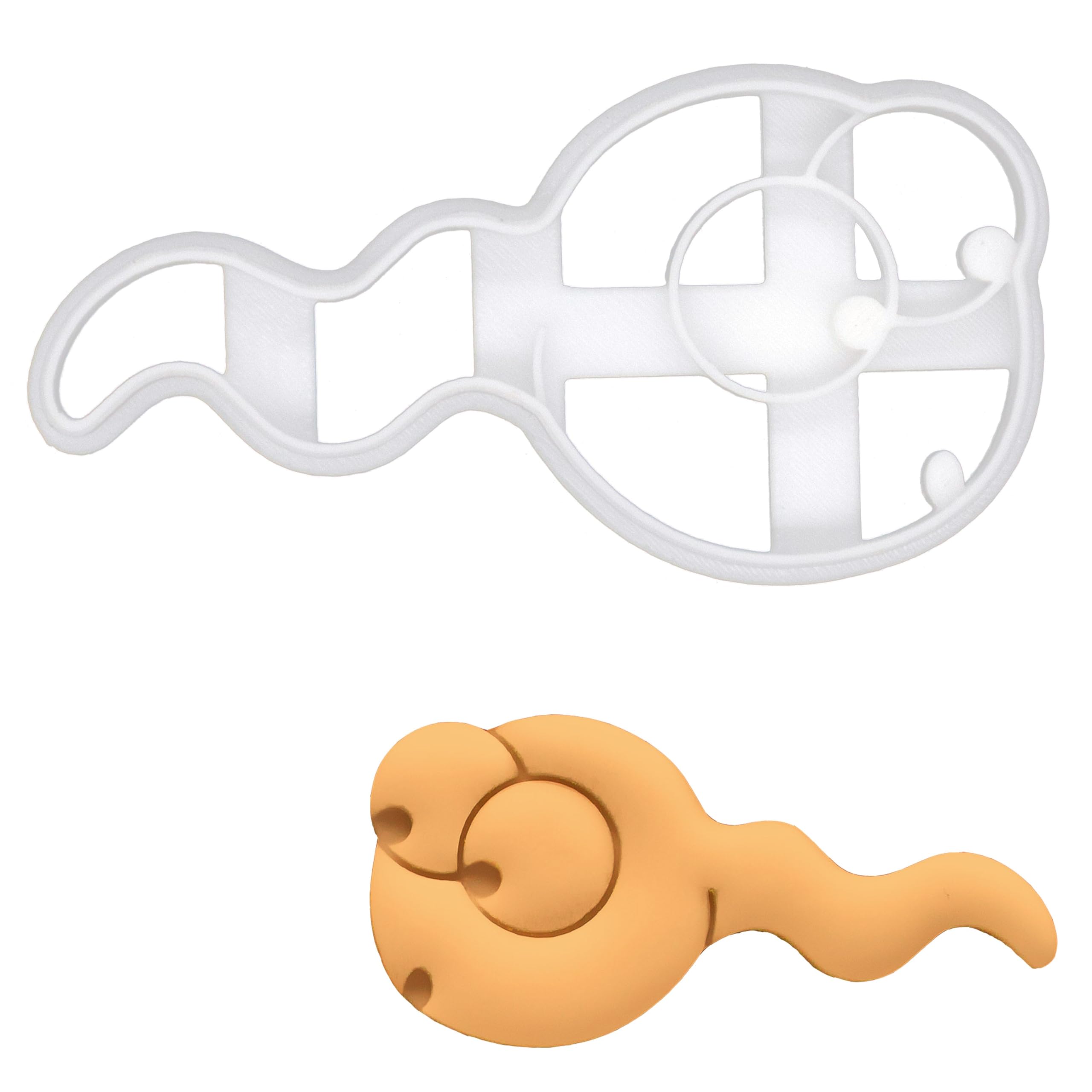 BAKERLOGY Sperm Cookie Cutter - Detailed Biscuit Cutter Design for Baking and Crafts, Ideal on Fondant, Dough, Clay