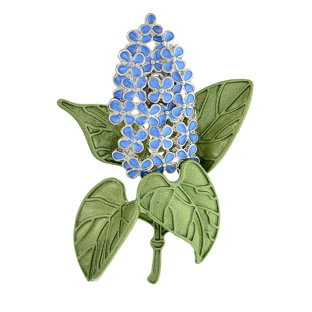 Lilac Flower Enamel Brooch Beauty Spring Summer Available Plant Clove Flower Party Brooch Pin Lapel Badge Plant Pin Jewelry for Backpack Cloths Bags Decorations