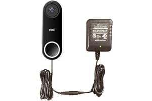 OhmKat Video Doorbell Power Supply- Compatible with Nest Wired and Battery - No Existing Wiring Required - Transformer, Adapter, Power Kit & Supply All In One (Black)
