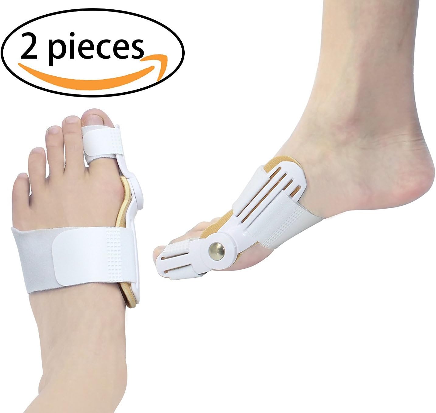 Bunion Corrector Splint and Bunion Relief Pads Foot Bunion cushions Protector (White)