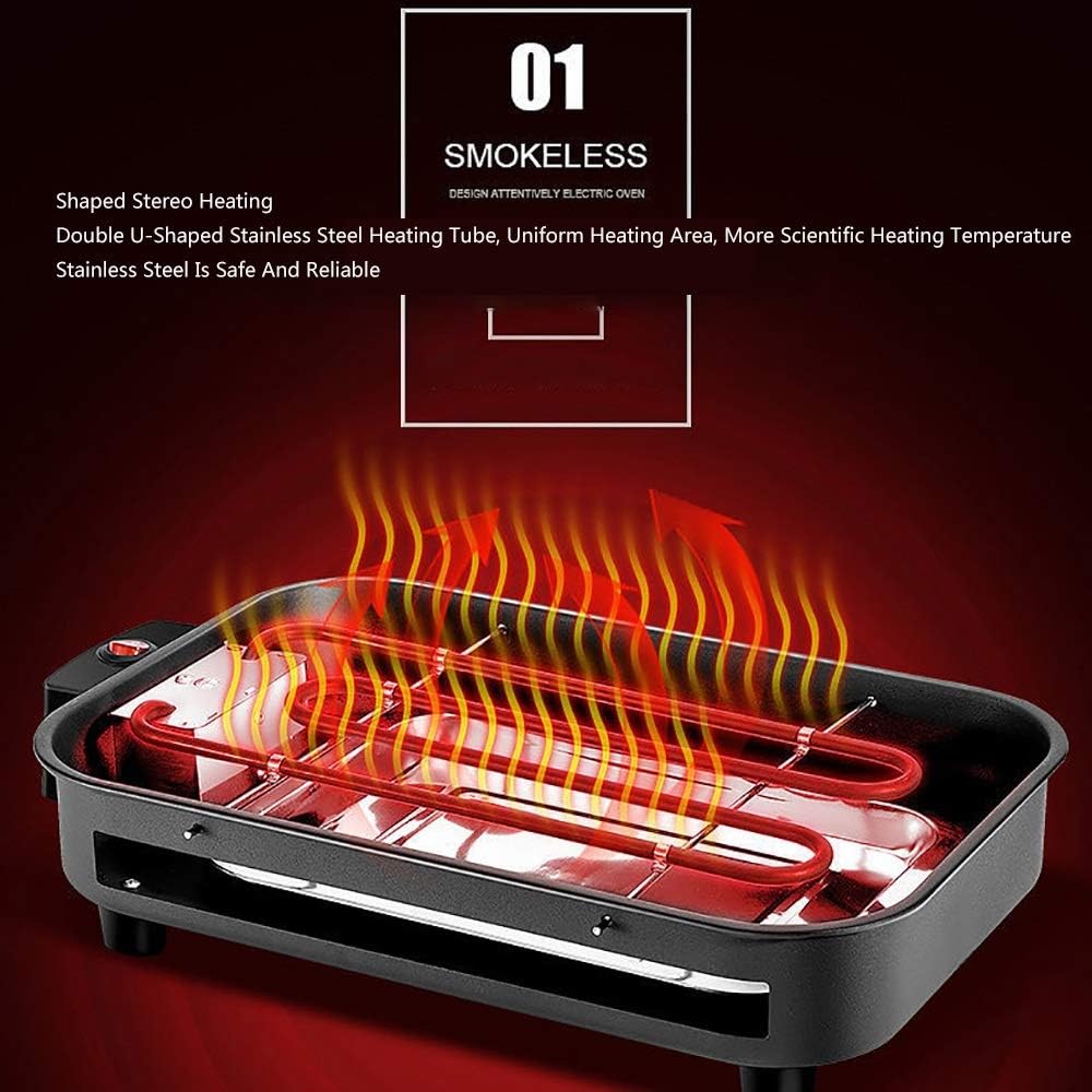 review Nologo W-XS1 The Electric BBQ Grill and Hot Pot,High Temperature Resistant Power Cord,Wear-Resistant,Heat-Resistant and Easy to Clean,Suitable for Home Kitchen and Outdoor Barbecue,Convenient