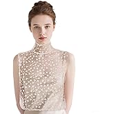 XEPST Lace Collar Detachable Dickey Collar for Women Half Shirt Blouse Collared Shirt Attachment Undershirts for Girls