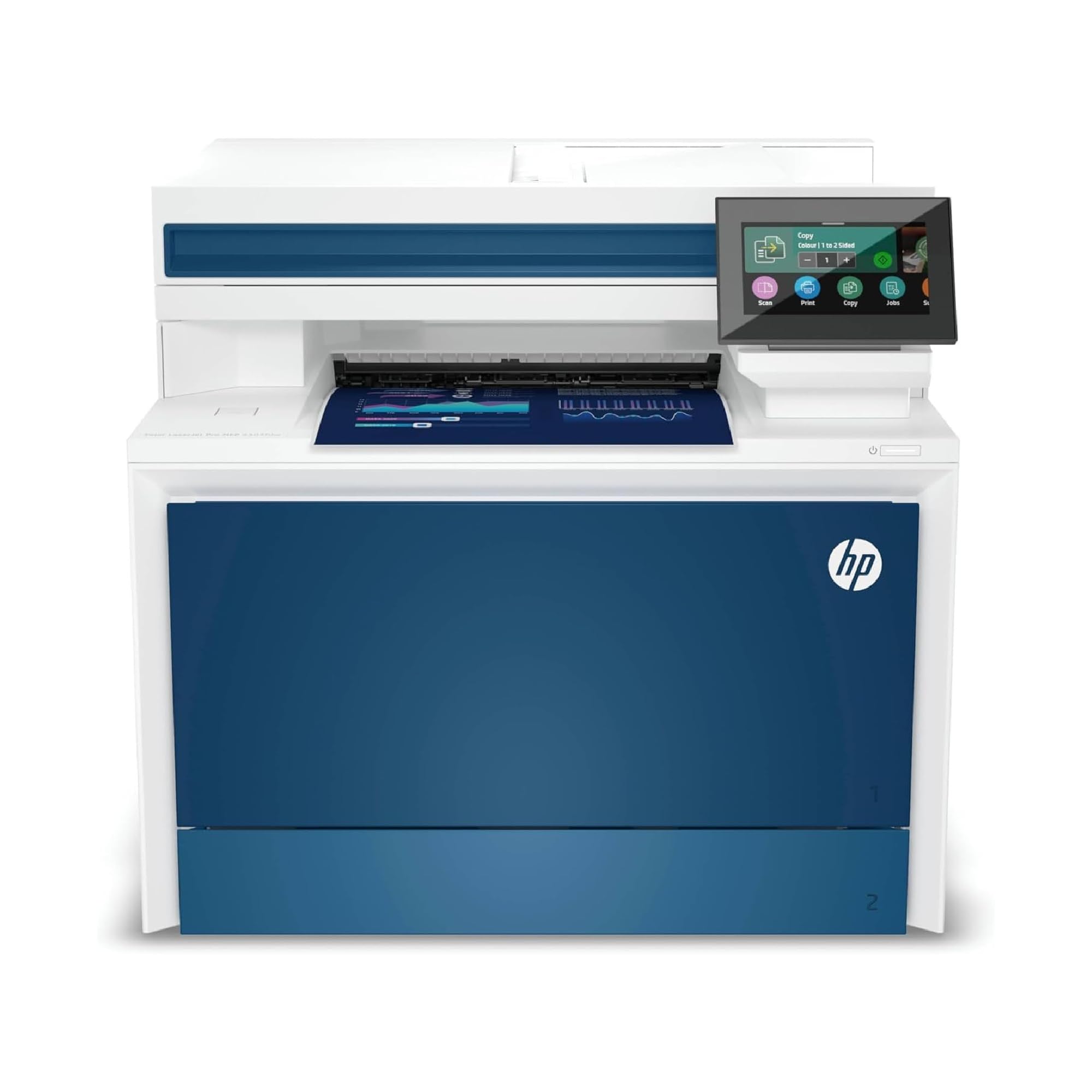 HP Color LaserJet Pro MFP 4302fdw Multifunktions-Farblaserdrucker, Automatischer beidseitiger Druck, Wi-Fi, Fax, Hohe Druckgeschwindigkeit, Bis zu 50.000 S./Monat, Wolf Pro Security