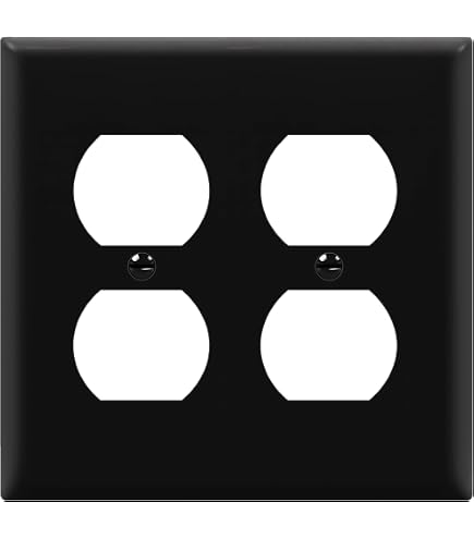 Leviton 80746-GY 2-Gang Wallplate – 1-Duplex + 1-Decora/GFCI Combo, Standard Size, Gray Thermoplastic Nylon