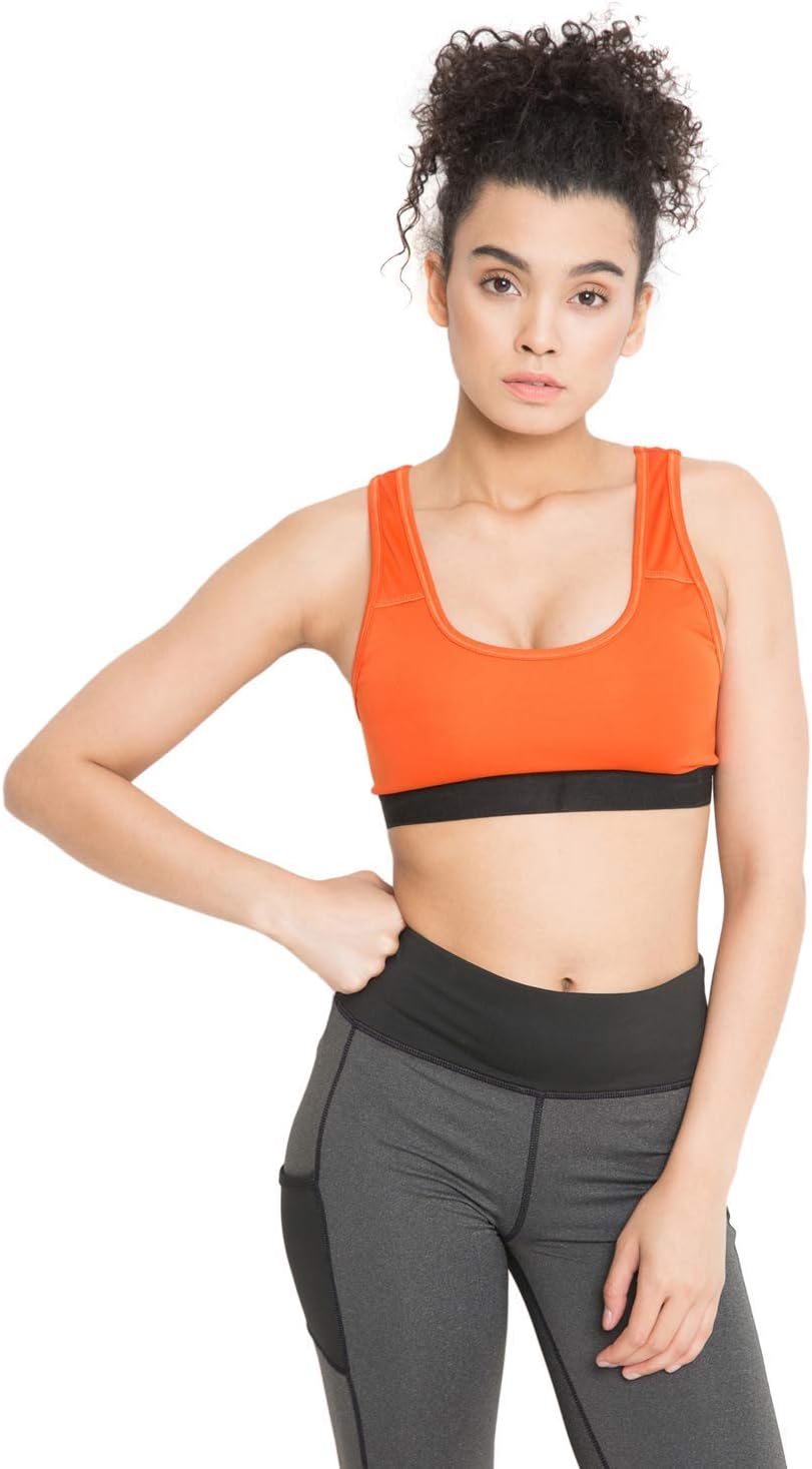 CHKOKKO Women Blended Lightly Padded Non-Wired Sports Bra
