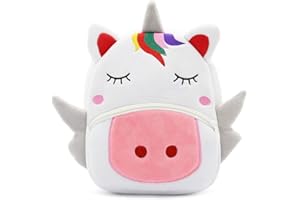 Yvechus Toddler Backpack Zoo Plush Mini Daypack Animal Cartoon Travel Bag for Baby Girl Boy
