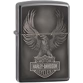 Personalized Zippo Harleey-Daviddson Windproof Oil Lighter - Black Ice | Ideal gift for birthdays, Father's Day, Christmas, Valentine's Day, Weddings, Graduations, Groom Usher Office Events
