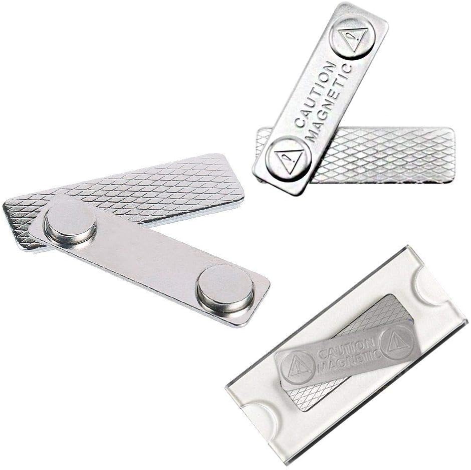 Beaute 10X Magnetic Name Badge Tag Fastener Attachment Self Adhesive Strong Magnet, Silver, 4.5 x 1 cm - Image 4